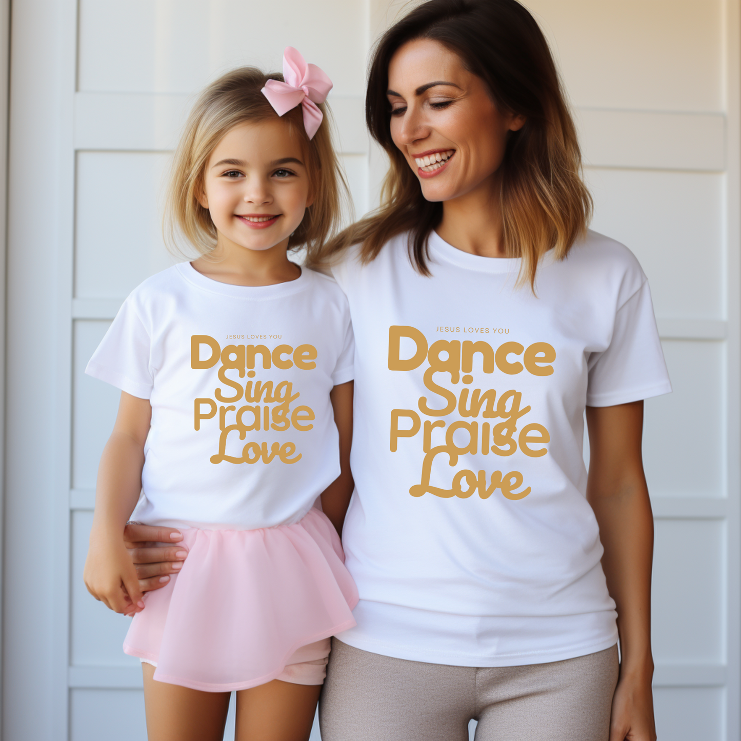 Dance • Sing • Praise • Love Tee – Matching Family Faith Shirt