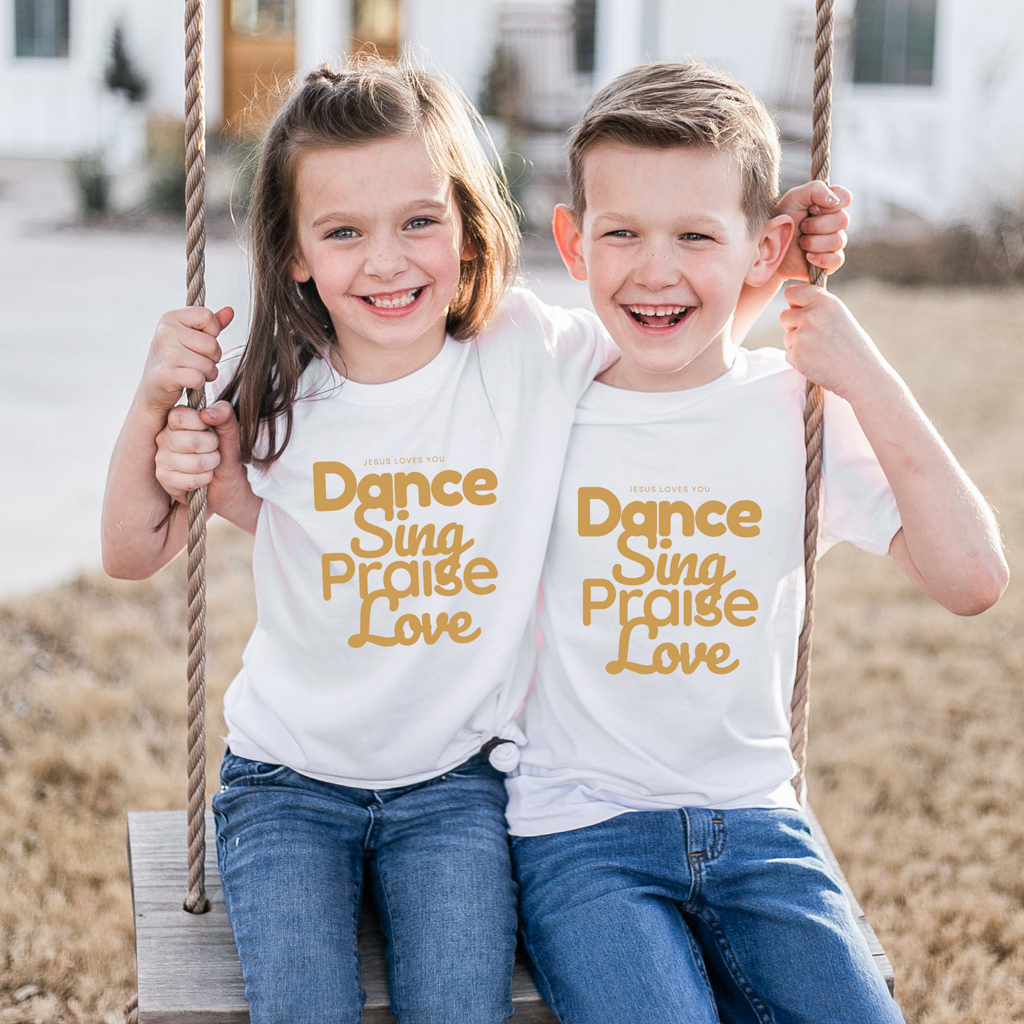 Dance • Sing • Praise • Love Youth Tee – Uplifting Faith Shirt for Kids